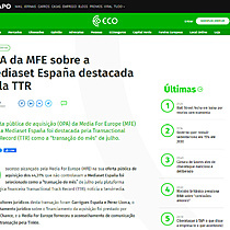 OPA da MFE sobre a Mediaset Espaa destacada pela TTR